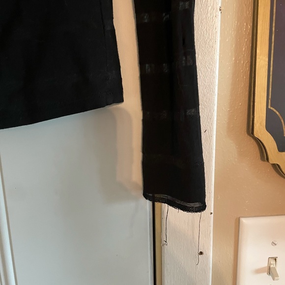 Heavy Red Couture sheer striped top with hood xs - Picture 9 of 11